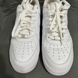 White Nike Air Force 1 Shoes